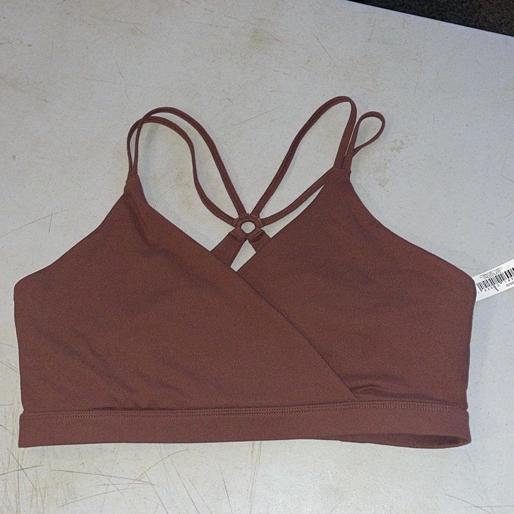 CORE IO NWT Chocolate Sports Bra Large